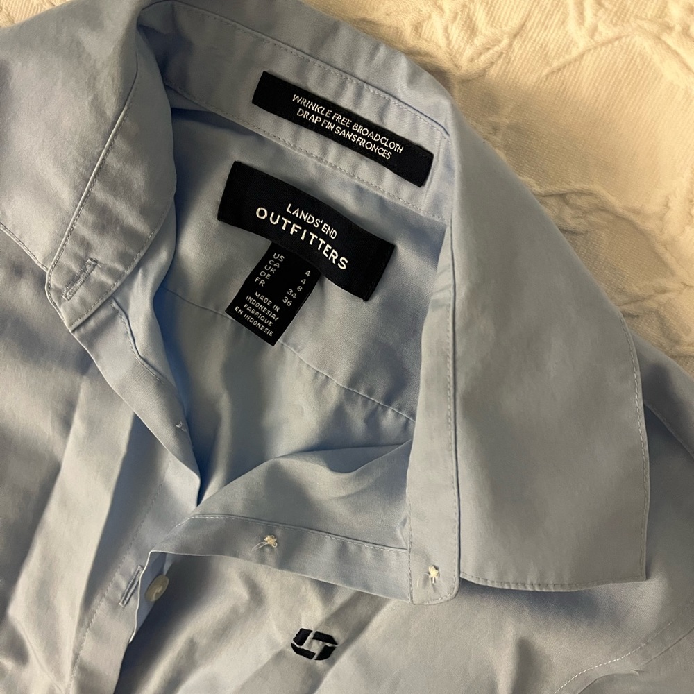 Chase Land’s End uniform top blouse button down collar